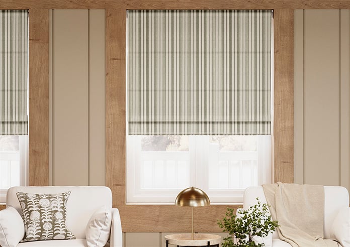 Santorini Stripe, Pier Green - Roman Blind - Image 3